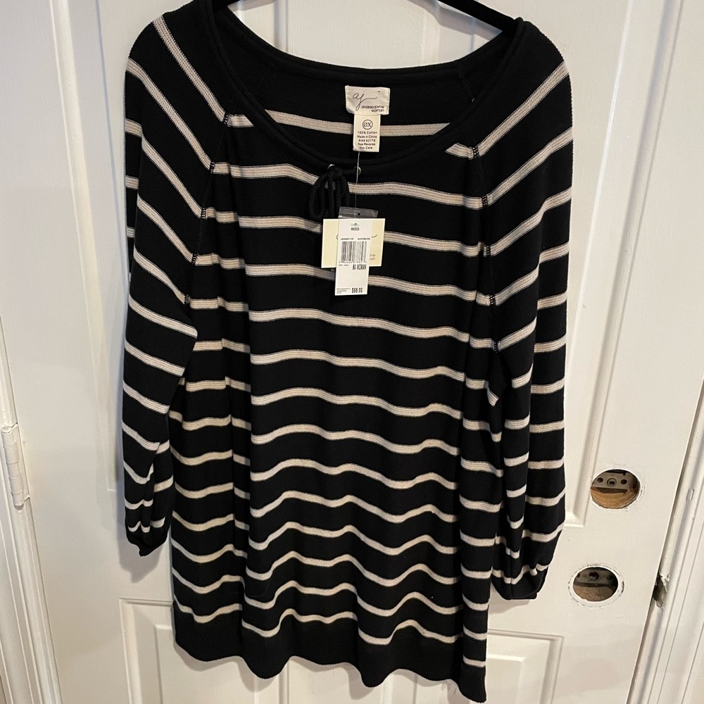 Black and white striped sweater